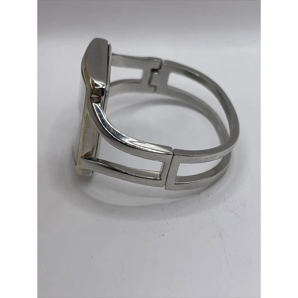 Cerentino Women's Quartz Watch Hinge Bangle Band Silver Tone-‎ New Battery